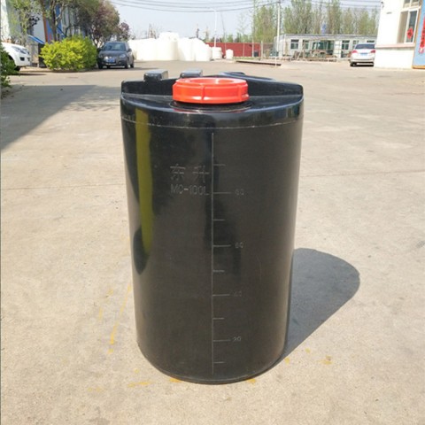 供应100升圆形加药箱白黄黑蓝颜色选择污水处理塑料水箱